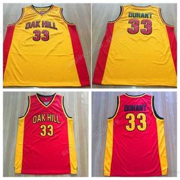Hommes cousus 33 maillots Kevin Durant College Oak Hill maillots de basket-ball lycée Sport broderie College Shirt