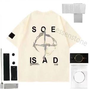 Mannen stenen t-shirt geborduurd 23ss designer Tops steen shirt sweatshirt kompas armband katoen losse korte mouw trui STONE hoodie zomer korte M-2XL