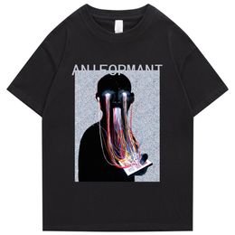 Hommes Streetwear T-shirt surdimensionné Hip Hop Lettre graphique T-shirt imprimé Harajuku Coton Lâche T-shirt à manches courtes Noir Gris 220713