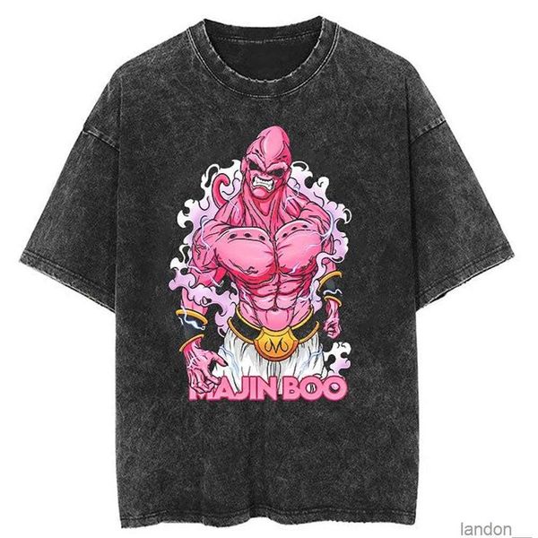 T-shirt surdimensionné Vintage pour hommes, Streetwear, Anime japonais Dragon