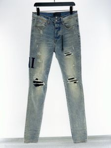 Des hommes extensibles jeans décontractés en jean model blanc en denim blanc pour mâle de printemps et d'automne rétro pantmen