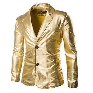 Mannen Pak Jas Mode Stijlen Goud Blazers Mode persoonlijkheid kostuums Bruiloft Jassen Single-breasted Blazers M-XXL3015