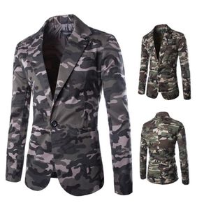 Mannen Pak Mode Business Casual Slim Fit Camouflage Katoen Heren Blazer Heren Trouwkostuums Mannelijke Jas MXXL4784540