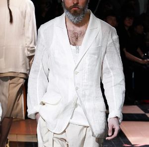 Veste de costume pour hommes Coton et lin Single West Blazers Catwalk Tops Nightclub Breathable Summer Loose White Suit S-6XL 240411