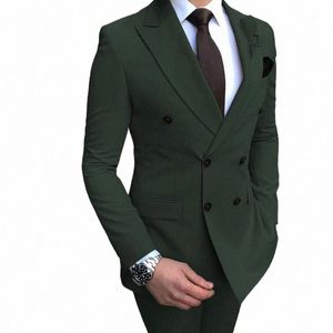 Hommes Costumes Armée Vert Formel Busin Costumes De Mariage Pour Hommes Meilleur Homme Blazer Marié Tuxedos Slim Fit Costume Homme Mariage 01rV #