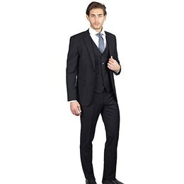 Mannen Past Black Wedding Pakken voor Man Bridegroom Zakelijke Custom Made Mens Jas Slim Fit Formele Tuxedos Avondjurk Beste Man Blazer Prom