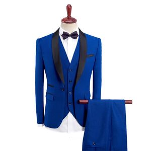 Suites de hombres de talla de talla grande Set Pants+Traje de vestimenta+Chaleco Comercio informal de la boda Blazer de fiesta formal profesional