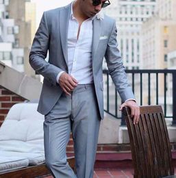 Mannen Pakken Bruiloft Smart Casual Business Bruidegom Smoking Custom Made Bruidegom Prom Wear Man Blazer 2 Stuk SuitJacketPant 240123