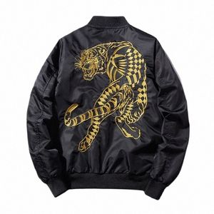 hommes sukajan Bomber veste tigre brodé de luxe mâle tigre mâle 2024 Motorcycle rembourré d'hiver printemps vestes japonaises 93kr # #
