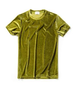 Camiseta de terciopelo de 10 colores de verano para hombre, disfraz de cantante de discoteca, ropa de calle informal para hombre, camisetas de terciopelo, ropa de hip hop 2335367