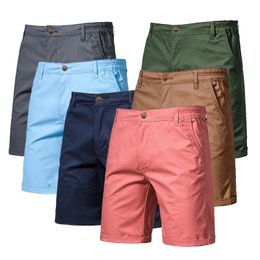 Hommes été décontracté affaires Shorts solide coton Shorts pour homme taille élastique Gym course Shorts Sport plage Shorts hommes vêtements 240321