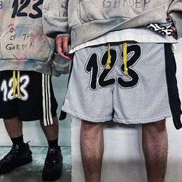 Mannen zomer casual korte broek nieuwste mannen mode hiphop print broek broek mans vrouwen multicolor trendy shorts losse RRR-123 uitgeholde sweatpants