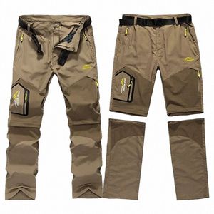 Pantalon de randonnée d'été pour hommes, séchage rapide, léger, multi-poches, détachable, ample, short cargo de pêche, plus 5XL t95n #