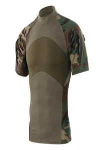 Men Summer Outdoor wandelen Camping T -shirts Tactical Army Green Sport Tees Short Sleeve Camouflage T -shirts 87569786015701