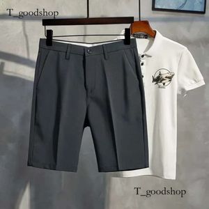 Hombres pantalones cortos de verano de moda coreana negocios casual pantalones de oficina chino pantalones frescos ropa transpirable color sólido cc7