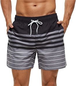 Hombres pantalones cortos de playa de trajes de baño para bañeras de natación masculina estampada digital