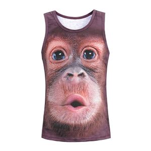 Hommes été débardeurs 3d impression gilet fit slim sans manches t-shirts femme animal t gratuit W220426