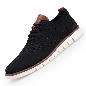 Men Summer Vintage Casual Business Formele Brogue Weave Canved Oxfords trouwjurkschoenen Ademend sneakers 240129 7571