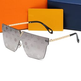 Heren zonnebril Klassieke designer zonnebril Frameloze vrouw Luxe brillen Retro zonnebril Randloze rechthoek Metalen letterontwerp 7 kleuren