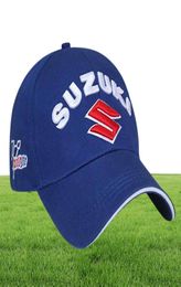 MEN SUZUKI RACE CAP F1 Auto Mogo GP Motorfiets Racing Caps Male haak en lus Sport Baseball Sun Cap Hat Zwart Blue Color1214614