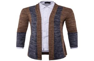 Men Sweater Brand Kleding Patchwork Cardigan gebreide pullover Men Slim Fit Plus Size Men039S Top lange mouw sweater Coat3446627
