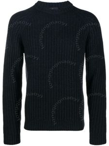 Men Sweater Designer Coats Autumn and Spring Knitwear Brioni Black Ribbed-Breef-truien