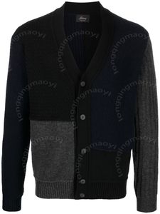 Heren Sweater Designerjassen Herfst en lente Knitwear Brioni vest met knopen en panelen Dames