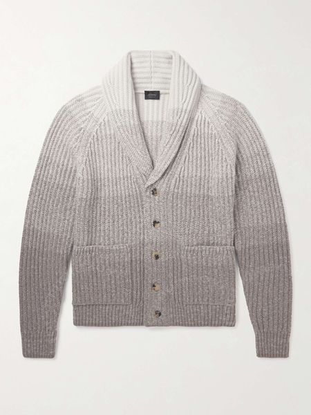 Hommes Pull Designer Manteaux Automne et Printemps Tricots Brioni Col Châle Cardigan en Laine Côtelée Femmes