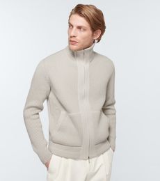 Heren trui ontwerper Europese en Amerikaanse stijl herfst en winter Loro Piana vest met ritssluiting van kasjmiermix, casual overhemden