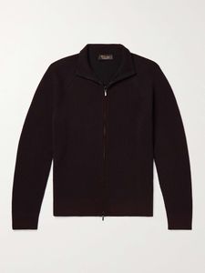 Hommes Pull Designer Style européen et américain Automne et Hiver Zippé Loro Piana Côtelé Cachemire Zip-Up Cardigan Chemise Décontractée