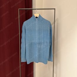 Suéteres para hombres otoño e invierno loro cuello redondo cachemere lana de lana de cárdigan piana