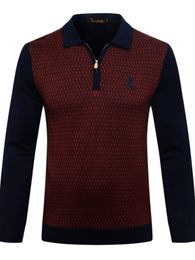 Mannen sweateren miljardair Italiaanse couture herfst en winter wollen pullover rits trui