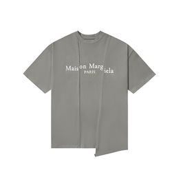 Camiseta para hombre Maison Margiela Camisetas Primavera Verano Estilo empalme Camisetas con cuello redondo Hombres Mujeres Manga corta Talla estadounidense S-XL