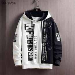 Heren Sweatshirts Hoodie Tops Lente en Herfst Street Dragen Japanse Hip-Hop Casual Mode Losse Hoodies 210715