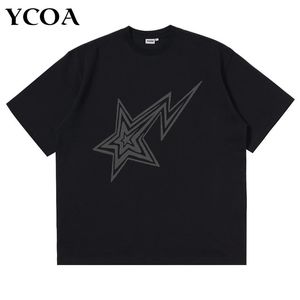 Men T-shirt 100% coton étoile y2k streetwear surdimensionné coréen mode harajuku à manches courtes tee imprimer des vêtements esthétiques graphiques 240418