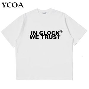 Men T-shirt 100% coton y2k streetwear lettre de mode coréen imprimement gothique gothique harajuku vintage thes thes esthétique des vêtements esthétiques 240416