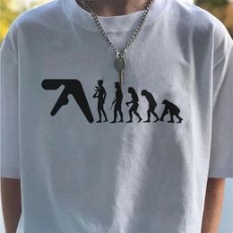 Men T-shirt aphex twin overship cotton tops harajuku tee à manches courtes y2k streetwear coréen mode vintage esthétique vêtements 240430