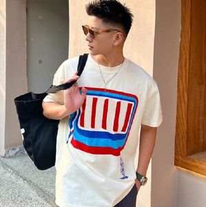 Men t -shirt klassieke letter afdrukt tijger design sport casual katoenen bemanning nek nek korte mouw stijlvolle kleding streetwear kleding losse kleding