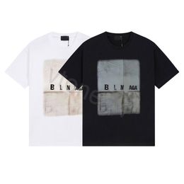 Men Camiseta Diseñadora Marca BA Camiseta de manga corta Ejullo de algodón puro Cáltano de moda transpirable Hombres y mujeres Balenges Tops de gran tamaño EE. UU. XS-LL