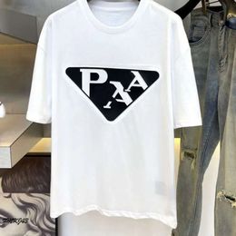 Men T-shirt Designer PRD Shirts T-shirts Fashion Triangle Shirt Logo Letter Graphic Tee Casual Loose Color Solid Triangle Vest Rou 5938