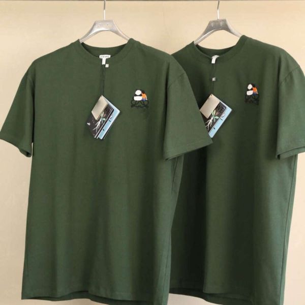 Hombres camiseta diseñador camisetas para hombre para mujer moda de verano panda letras bordado gráfico camiseta de manga corta de alta calidad