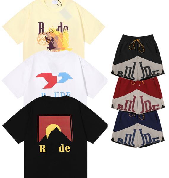 hommes t-shirt designer t-shirts vêtements pour femmes t-shirts graphiques Motif t-shirt vêtements haute rue coton Hip Hop Simple Lettres Rétro Imprimer Lâche Racing