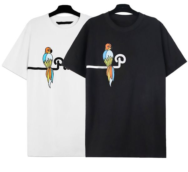 Hommes T-shirt perroquet imprimé designer T-shirt Hommes et femmes T-shirts mode Top qualité à manches courtes Top T-shirts ronds 22ss taille européenne