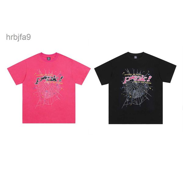 Hombres camiseta Pink Young Thug Sp5der 555555 Mans Mujeres Calidad Espuma Impresión Web Patrón 555 Moda Top Tees 24ssMJ7XMJ7X MJ7X