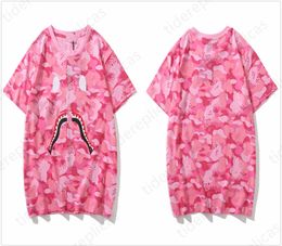 hommes t-shirt femmes chemises pour hommes vêtements de créateurs t-shirt imprimé requin zip t-shirts graphiques vêtements camouflage t-shirt patchwork étoiles phosphorescentes coton réfléchissant C1