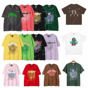 Diseñador Camiseta Men Camisa 555 Angel Camiseta Mujeres Spider Spidershirts Hip Pop mangas cortas Camas sueltas Camas