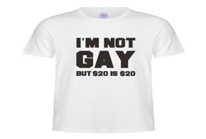 Camisetas de hombres algodón i039m no gay pero 20 es 20 gritos grosero de broma ofensiva camiseta corta 4239358