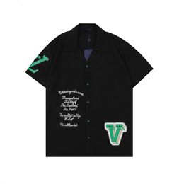 Mannen T Shirts designer Bowling Casual Gedrukt Knop Revers Vest korte mouw top Hoge kwaliteit mode Stand Kraag Casual business hawaii shirt M-XXXL