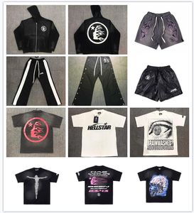 Hommes T-shirts Designer Sweats à capuche SHORTS Femmes Hell Studios Records Crewneck Sweat à capuche Pantalons longs ins