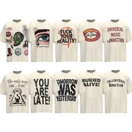 Heren T-shirts Designer T-shirt Letter Print Tops Shirts met korte mouwen Gallerrys Broek Depts Joggingbroek Gespikkeld Paar Losse Veelzijdige Rechte Casual Broek re3211